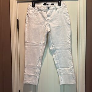 1822 Denim White Ankle Cropped Jeans Stretch Fit